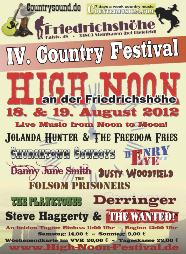 Das IV. High Noon Festival an der Friedrichshhe in Steinhagen / NRW